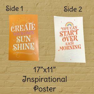 NWOT inspirational 2 sided poster